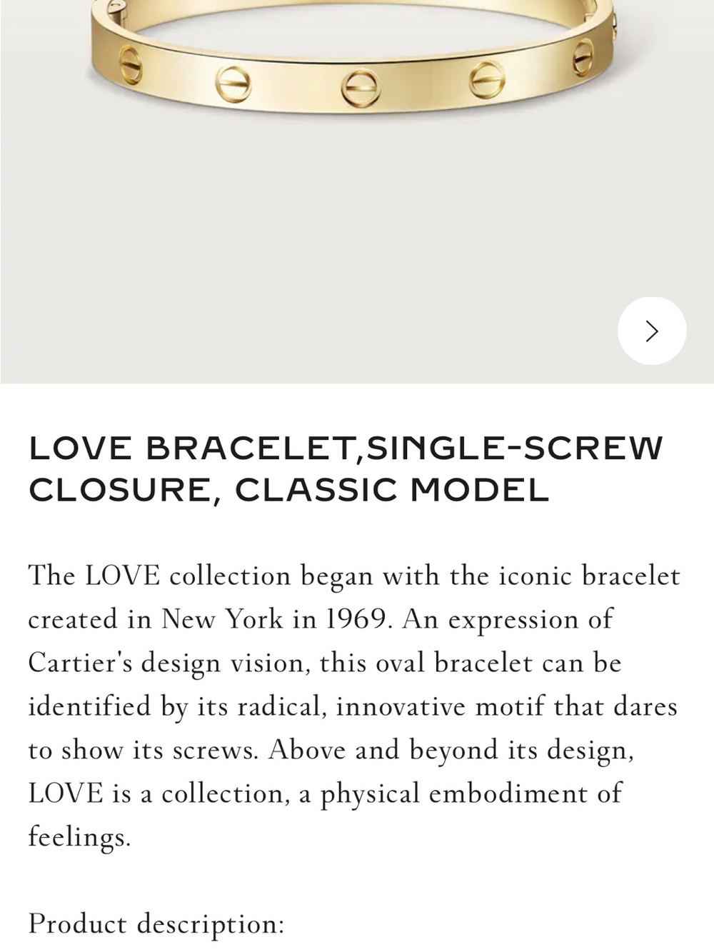 Cartier 18K gold Love Bracelet - Picture 4 of 4